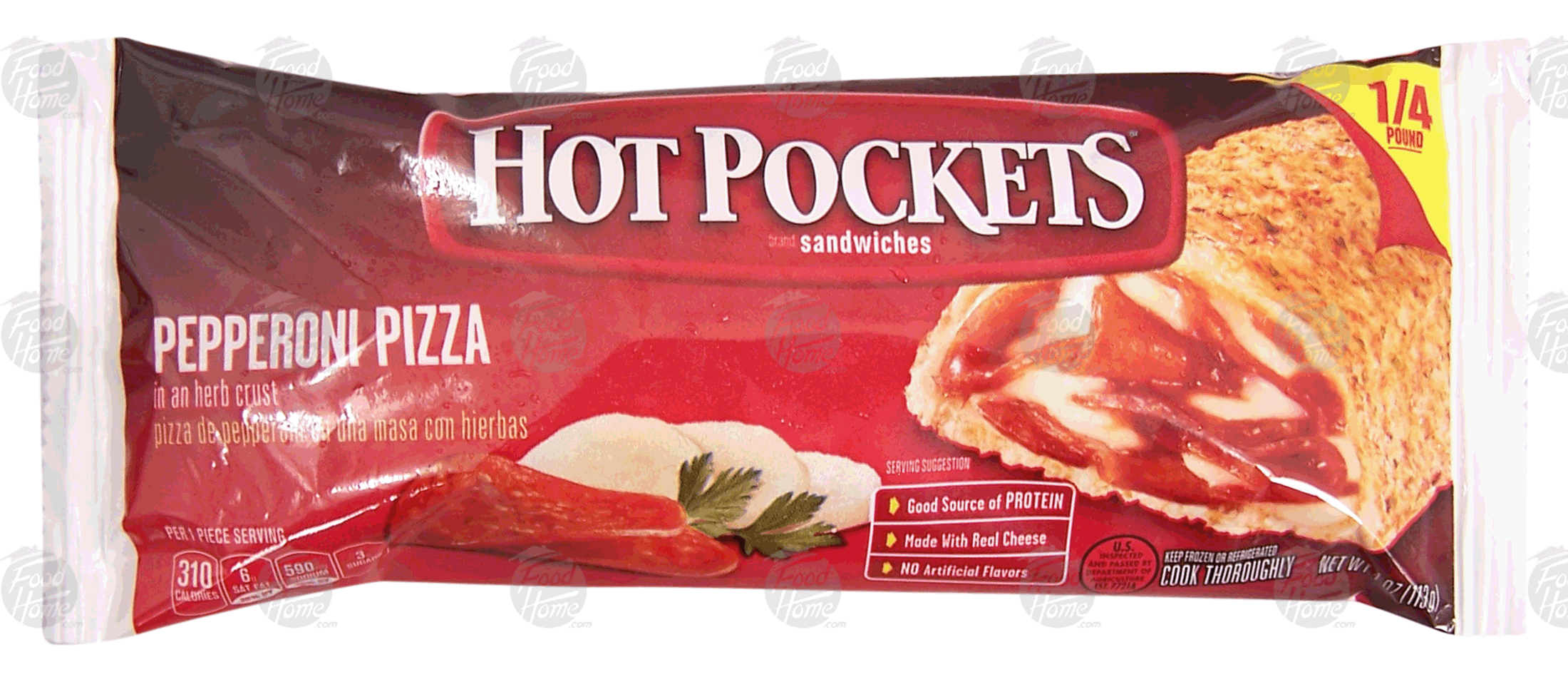 Hot Pockets  pepperoni pizza in an herb crust Full-Size Picture